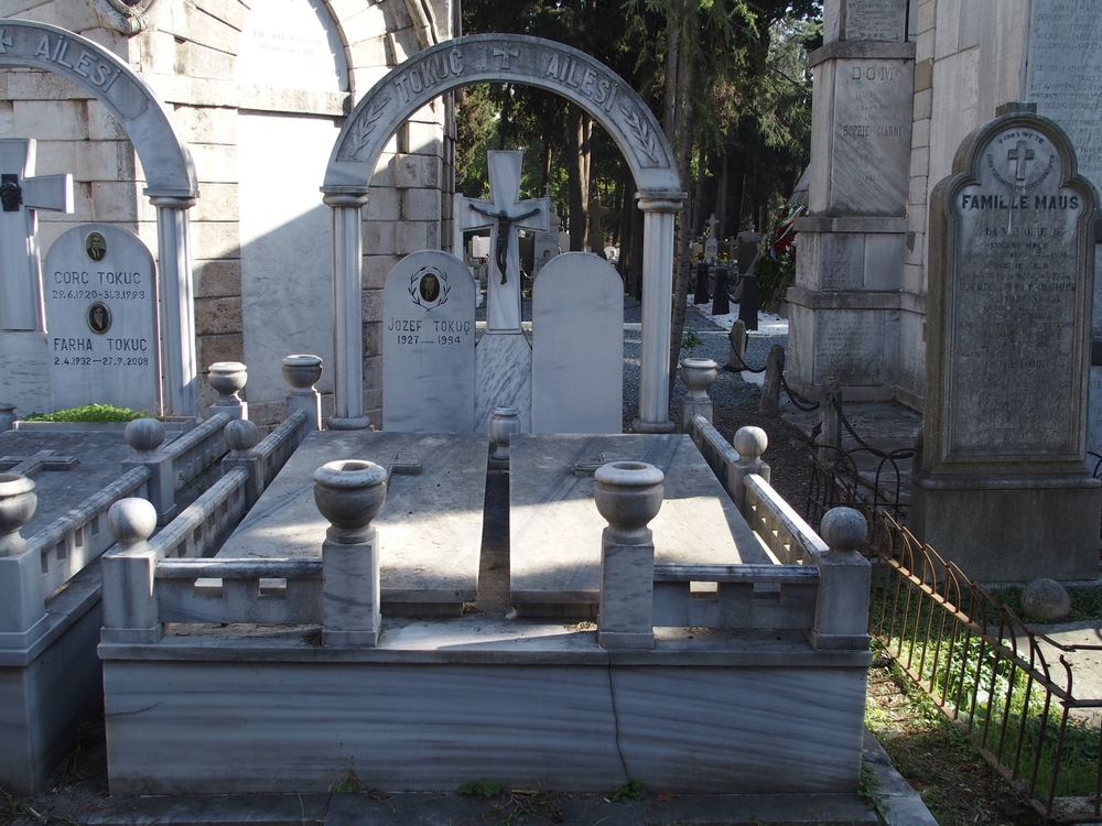 Tomb of Joseph Tokuç, Feriköy Catholic Cemetery in Istanbul