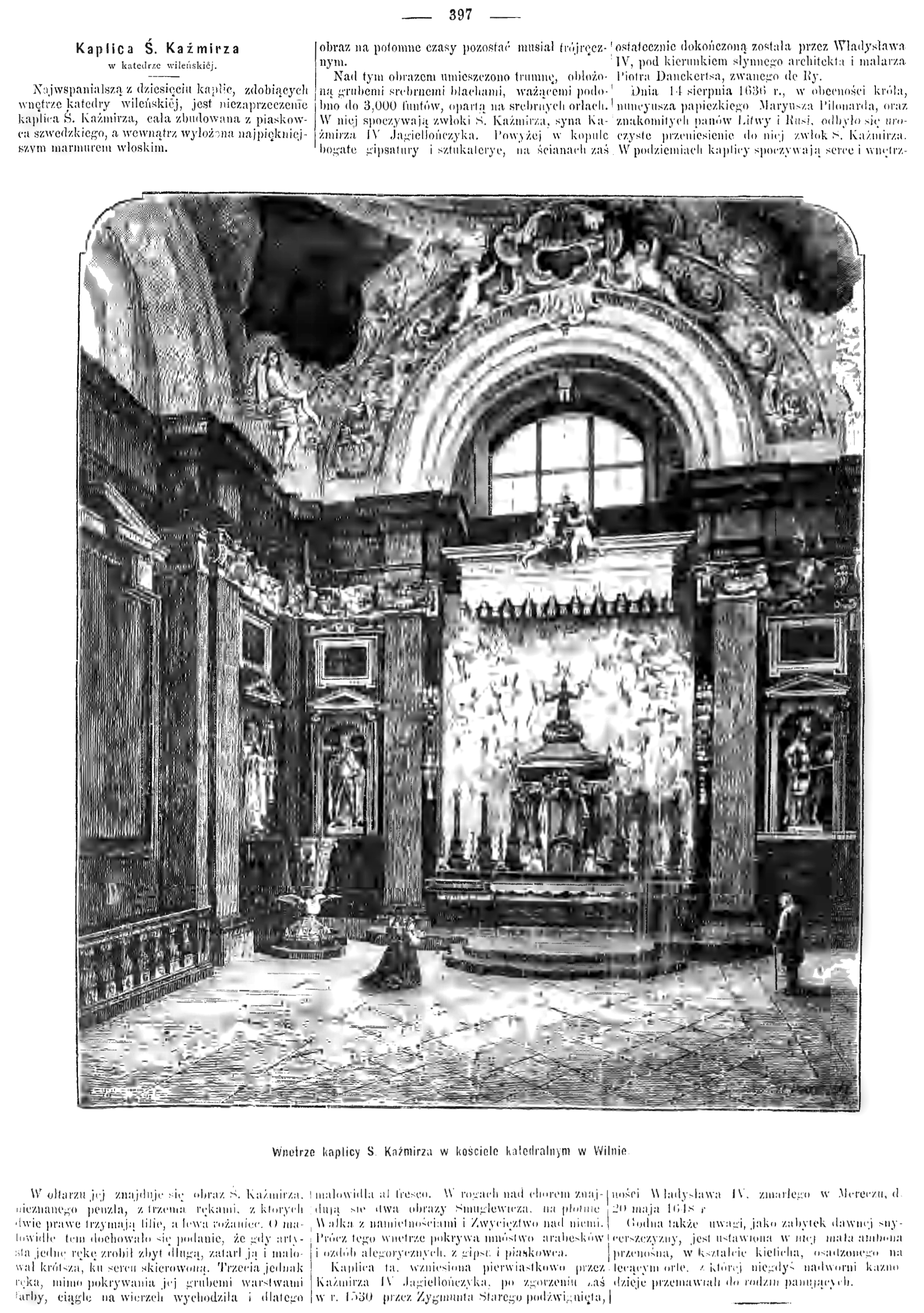 Photo montrant Description of St Casimir\'s Chapel in Vilnius Cathedral