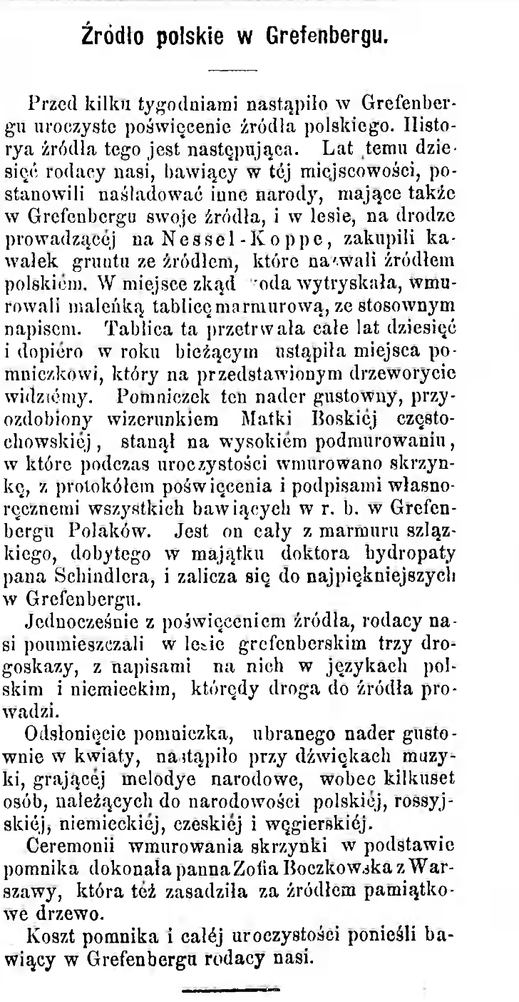Photo montrant Description of the Polish source in Grefenberg