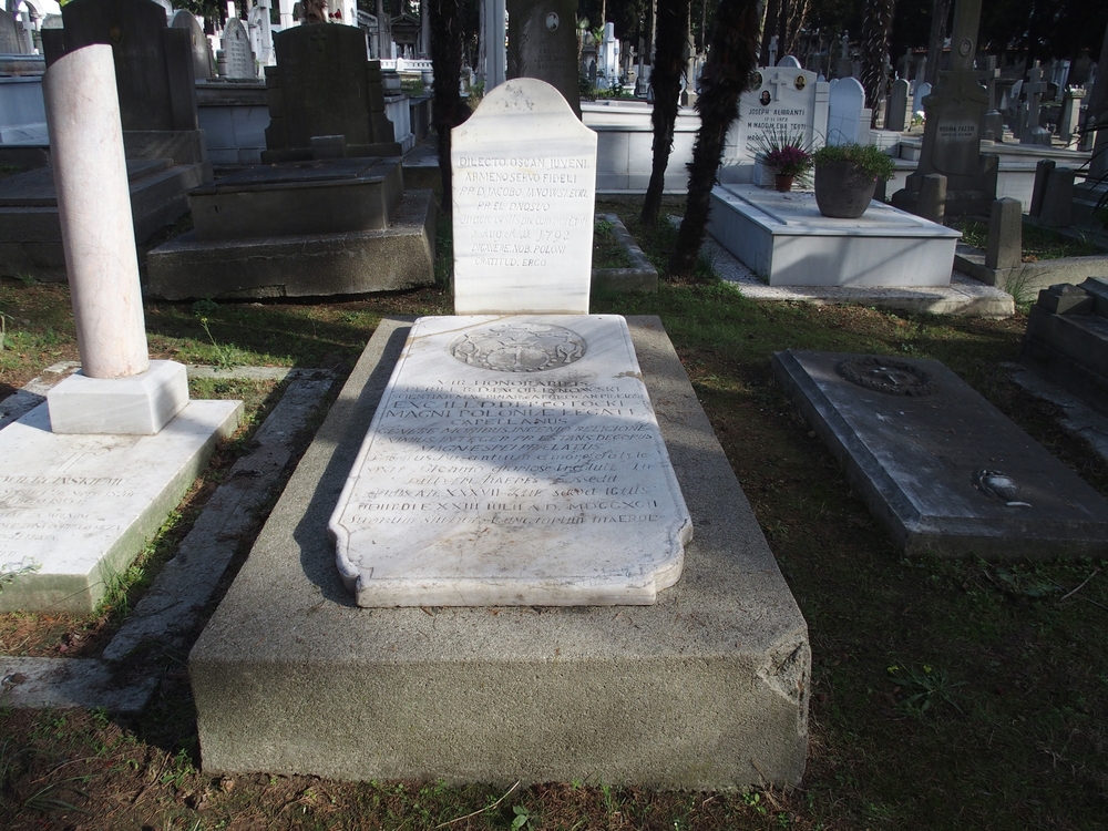 Płyta nagrobna Jakuba Janowskiego, cmentarz katolicki Feriköy w Stambule