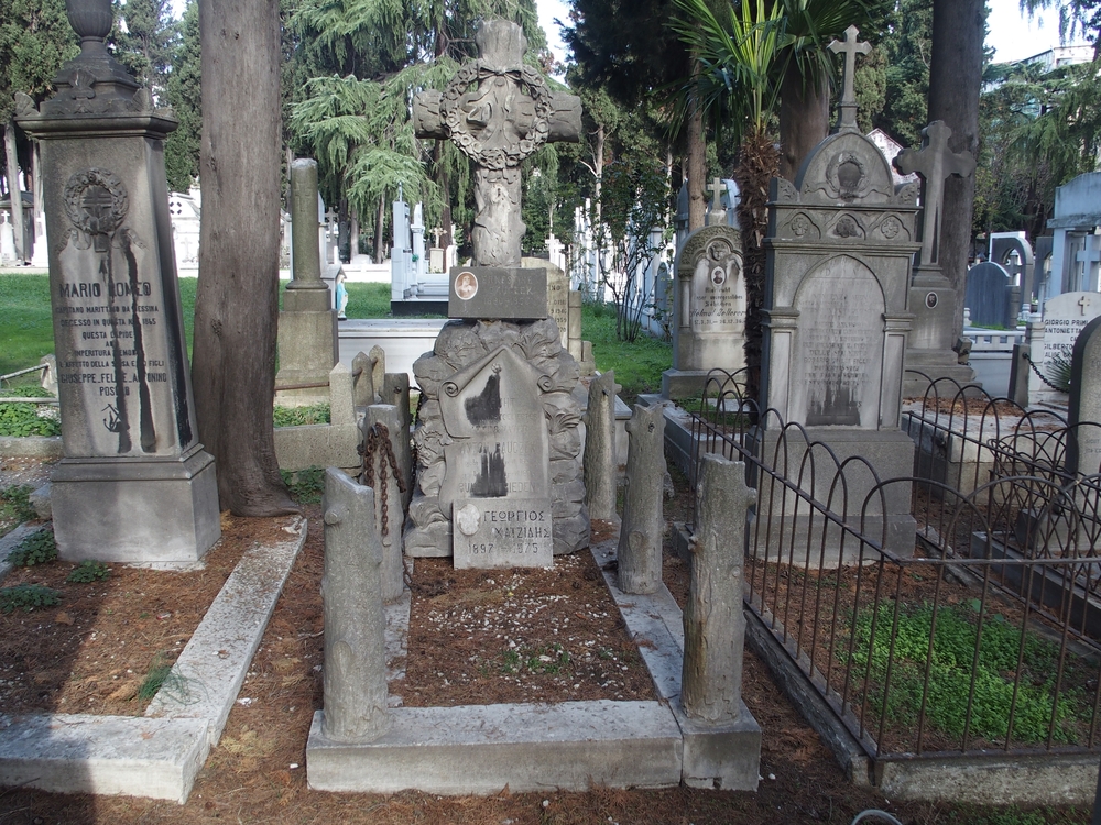 Tombstone of Ernestine and Anton Bauczek, Georgios Hatzidis, Feriköy Catholic Cemetery, Istanbul