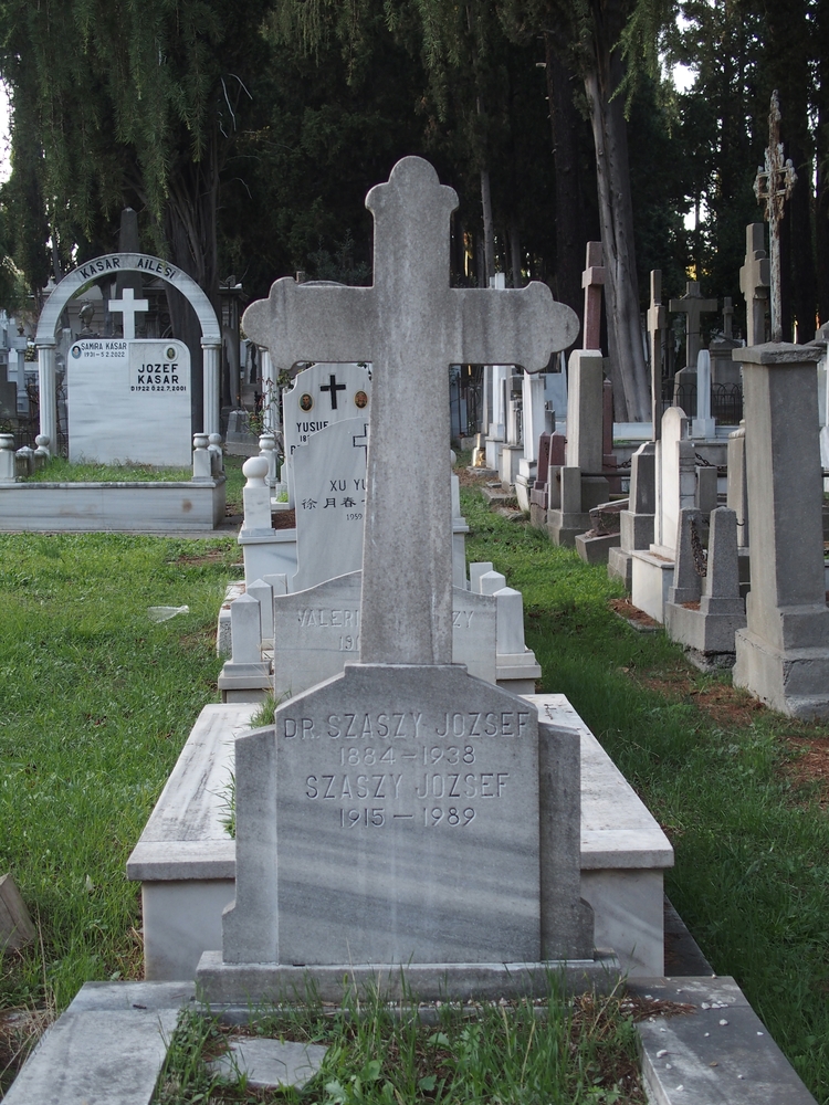 Fragment of the tombstone of Joseph and Joseph Shasha, Feriköy Catholic Cemetery, Istanbul