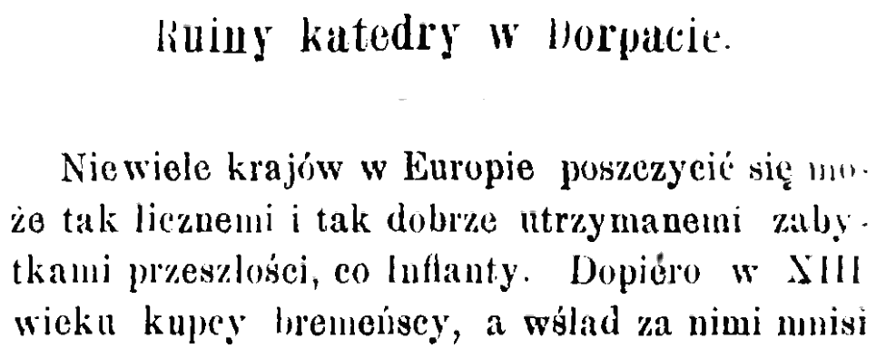 Photo montrant Description of the ruins of Dorpat Cathedral