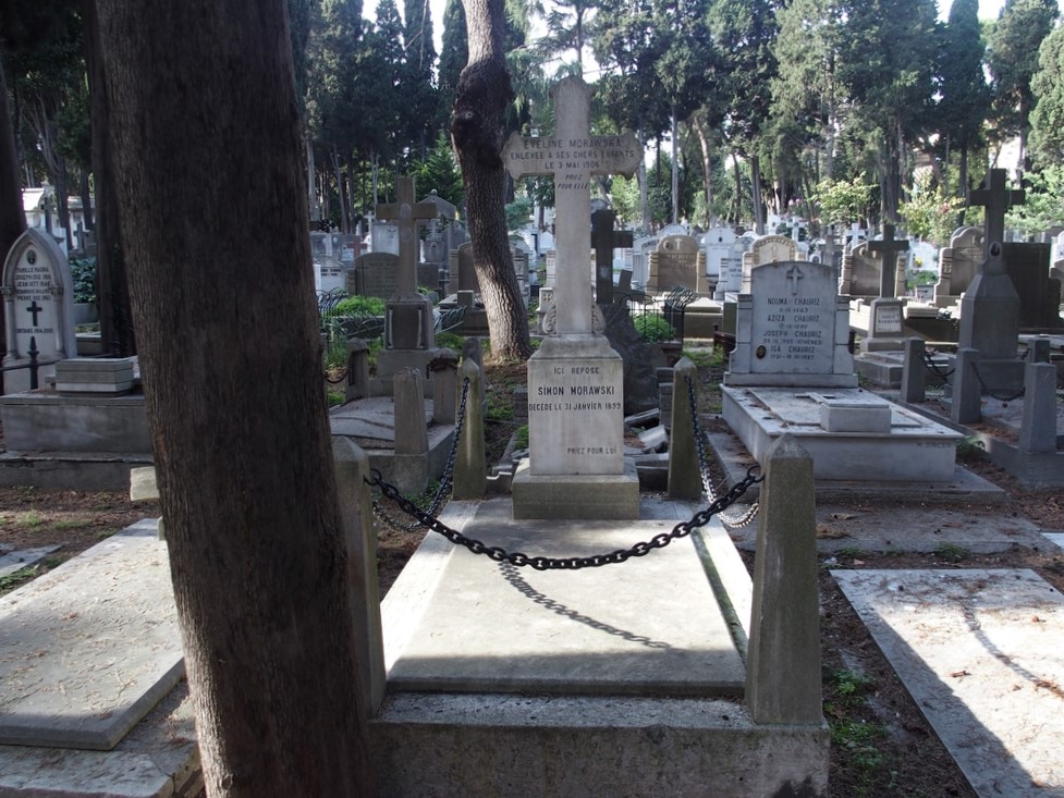 Tombstone of Eveline and Simon Morawski, Feriköy Catholic Cemetery, Istanbul