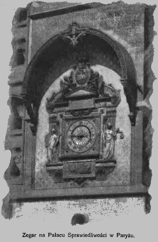 Photo montrant Description of Polish souvenirs in Paris; the clock at the Palace of Justice