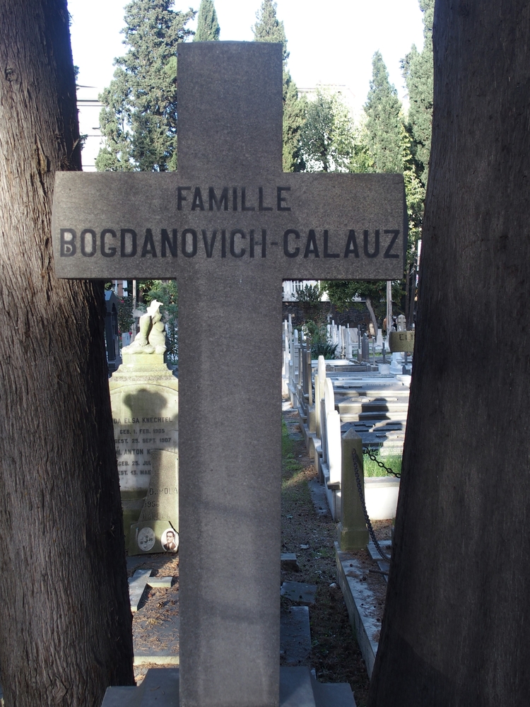 Fragment of the tombstone of Helèna and Jean Bogdanovich-Clauz, Feriköy Catholic Cemetery, Istanbul