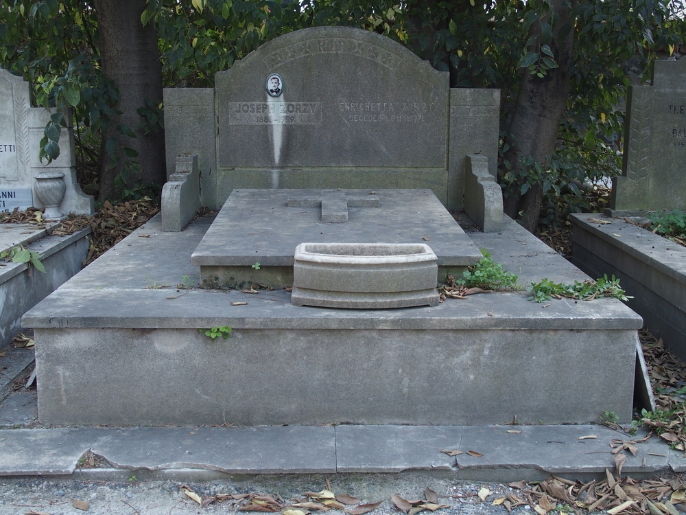 Tombstone of Enrichetta and Joseph Zorzy, Feriköy Catholic cemetery in Istanbul