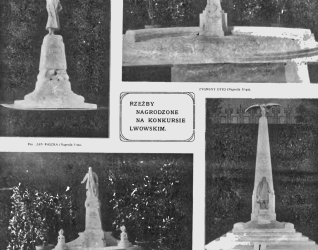 Cztery rzeźby nagrodzone w lwowskim konkursie na pomnik grobowy Franciszka Smolki. Zawiera prace Jana Raszki, Zygmunta Otto, Tadeusza Błotnickiego i Jana Nalborczyka.