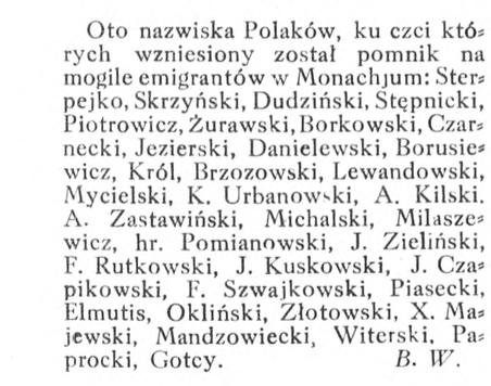 Photo montrant Description of Polish graves in Munich