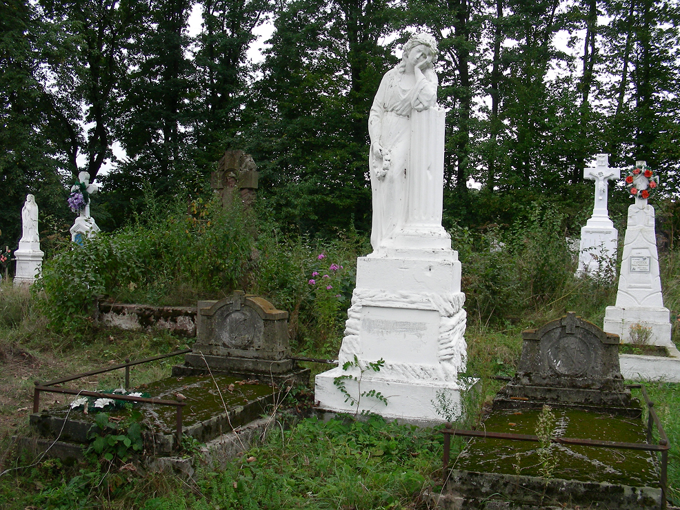Nagrobek Katarzyny i Jana Znamirowskich, cmentarz w Słobódce Dolnej, stan z 2007 r.