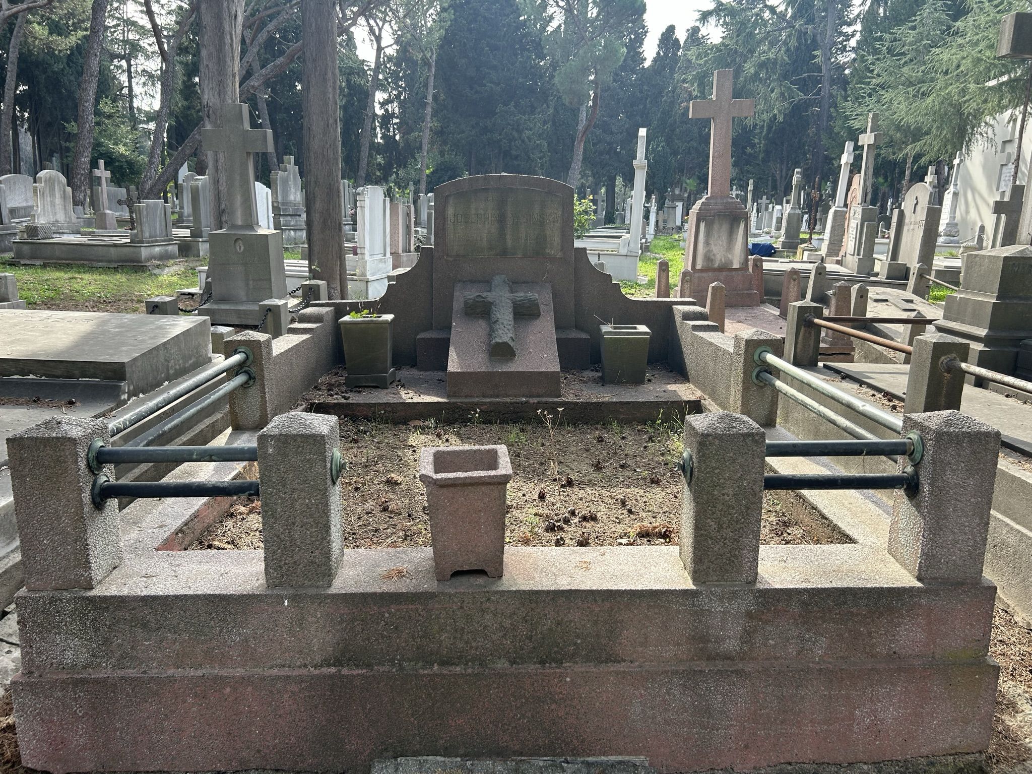 Tombstone of Josephine Yasinskaya, Catholic cemetery in Feriköy