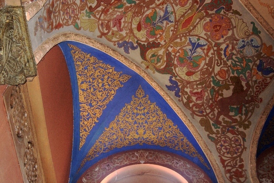 Hall główny, fragment polichromii
