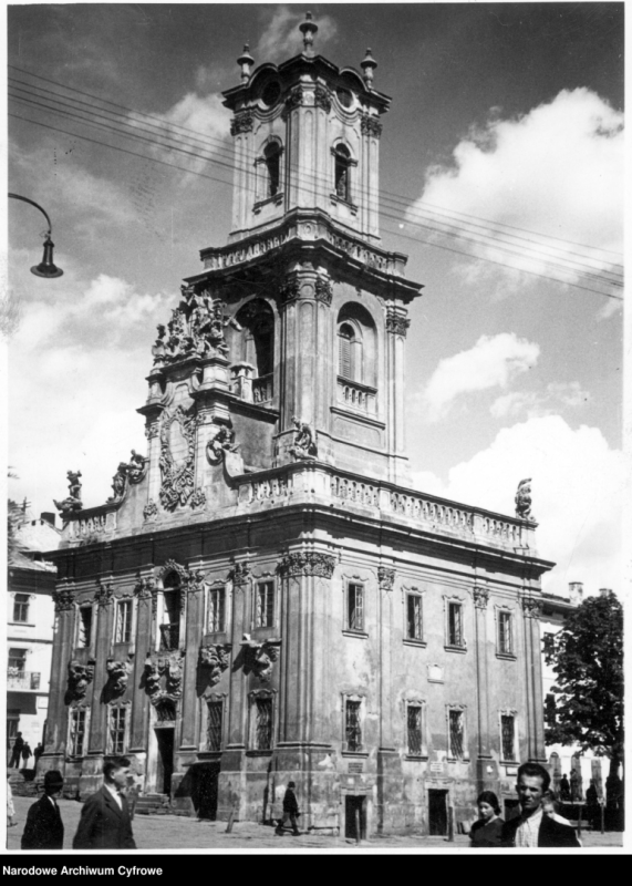 Buczacz, town hall, 1940s. 1940s, photo: NAC collection