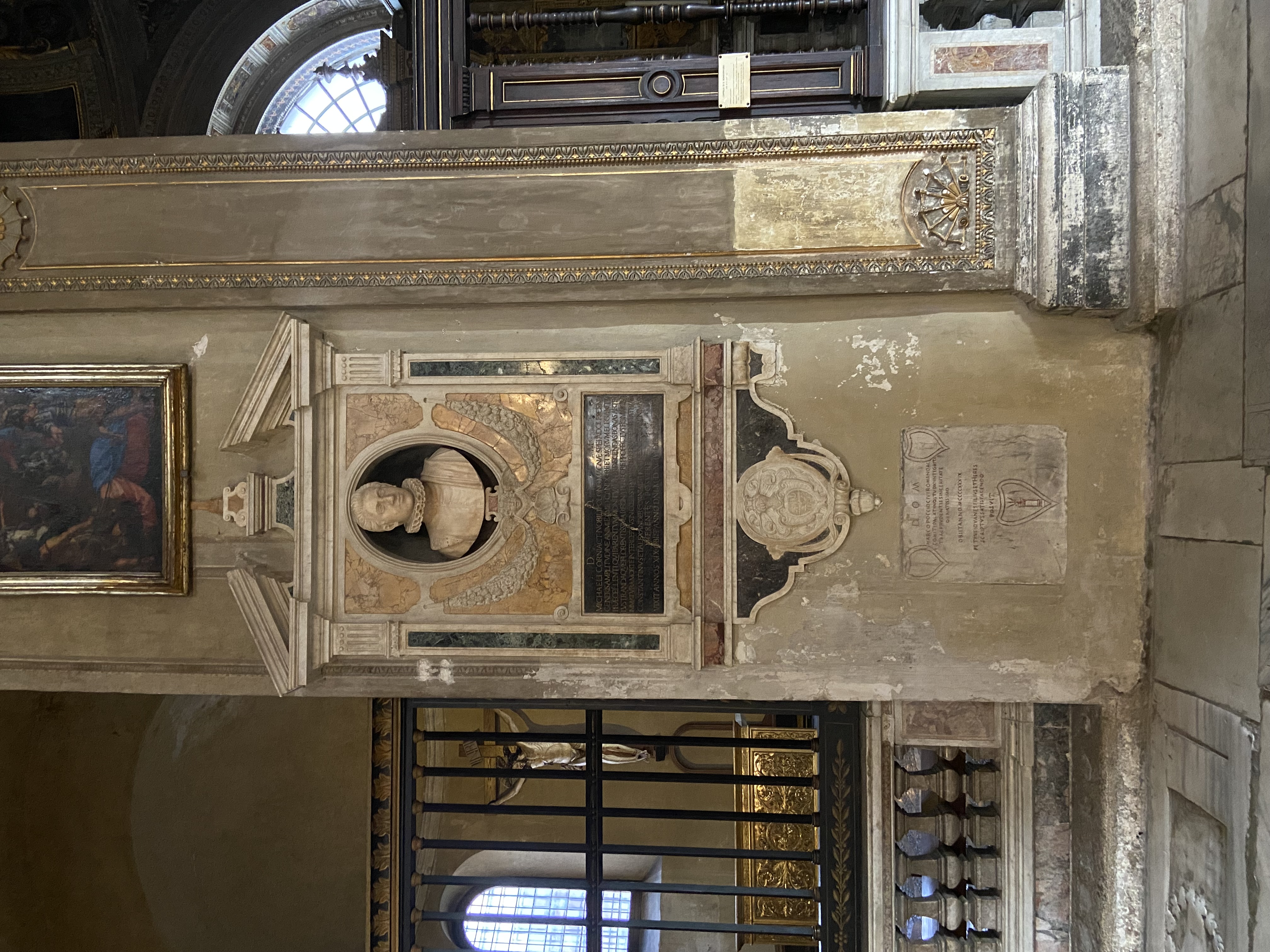 Fotografia przedstawiająca Epitafium Michała Korniakta w Rzymie