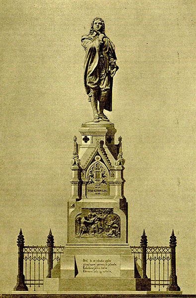 Fotografia przedstawiająca Władysław IV na pomniku Ivana Gundulića w Dubrowniku