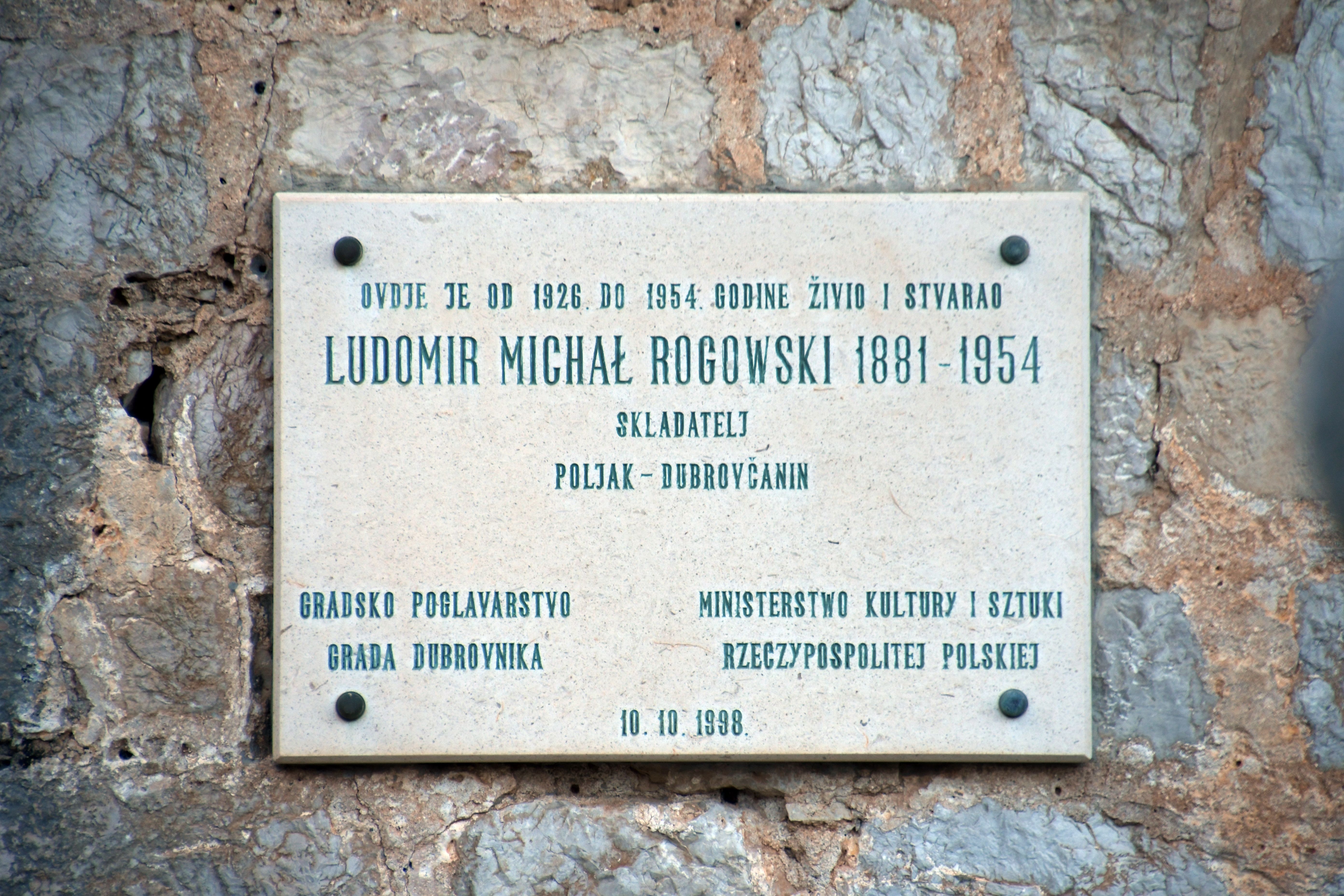 Photo montrant Souvenirs of Ludomir Michael Rogowski\'s presence in Dubrovnik
