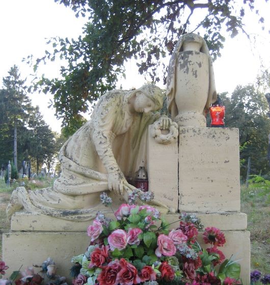 Fotografia przedstawiająca Clean-up work at the Polish cemetery in Krakovets, Ukraine