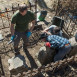 Fotografia przedstawiająca Cleaning work at Kukiya cemetery in Tbilisi