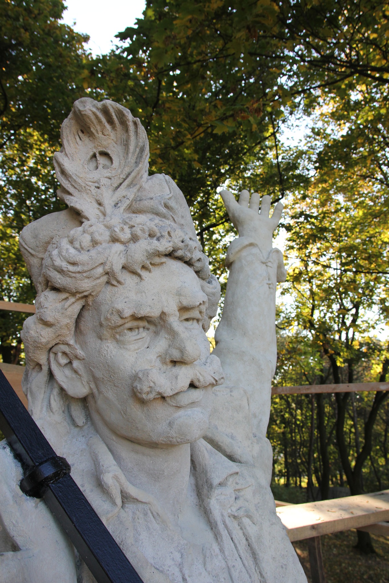 Fotografia przedstawiająca Monument to the Kościuszko Insurrection cavalryman Wojciech Bartosz Głowacki in Lychakivsky Park