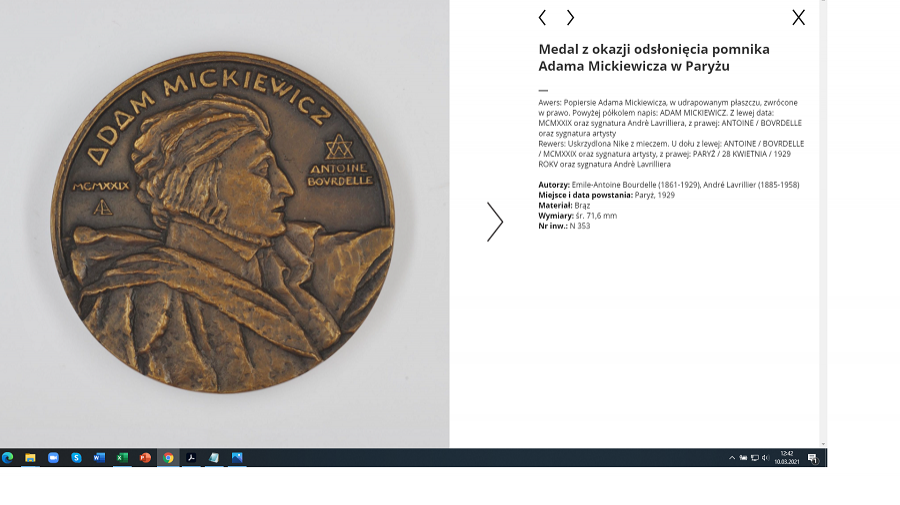 Photo montrant Mickiewicziana and numismatics in the collection of the Polish Library in Paris