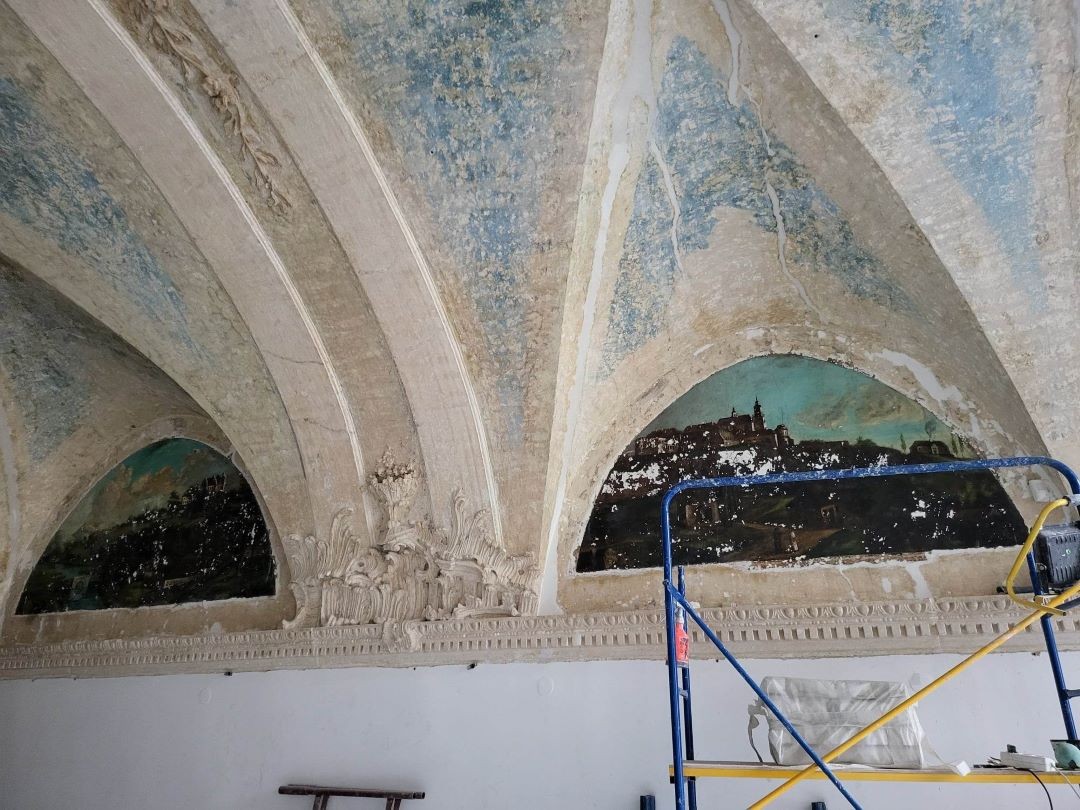 Fotografia przedstawiająca Restoration and conservation work on the interior of a Dominican monastery in Lviv - now the Lviv Museum of Religions