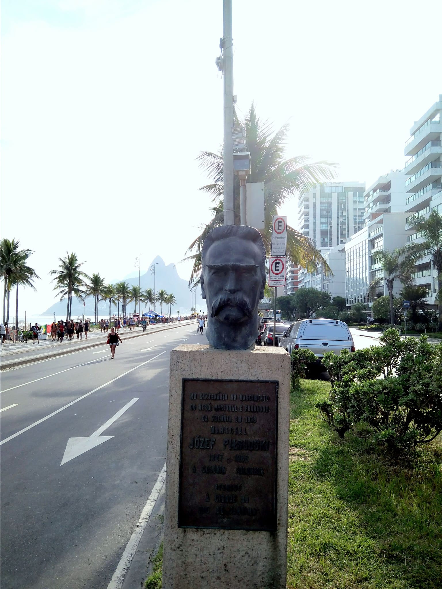 Fotografia przedstawiająca Pomnik Marszałka Józefa Piłsudskiego w Rio de Janeiro