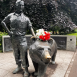 Photo showing A statue of Wojtek the Bear in Edinburgh city centre (and other statues of him)