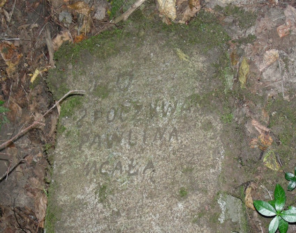 Nagrobek Pauliny M[a]cały, cmentarz w Kowalówce, stan z 2007 r.