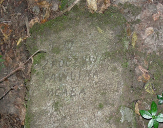Nagrobek Pauliny M[a]cały, cmentarz w Kowalówce, stan z 2007 r.