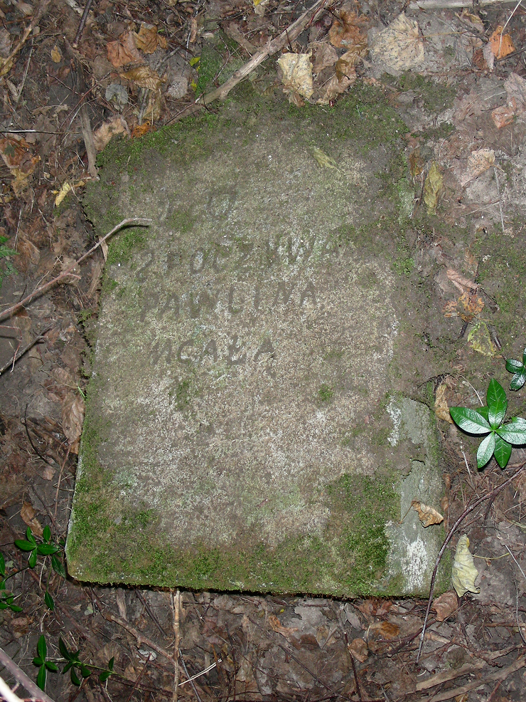 Tombstone of Paulina M[a]whole, Kowalowka cemetery, as of 2007.