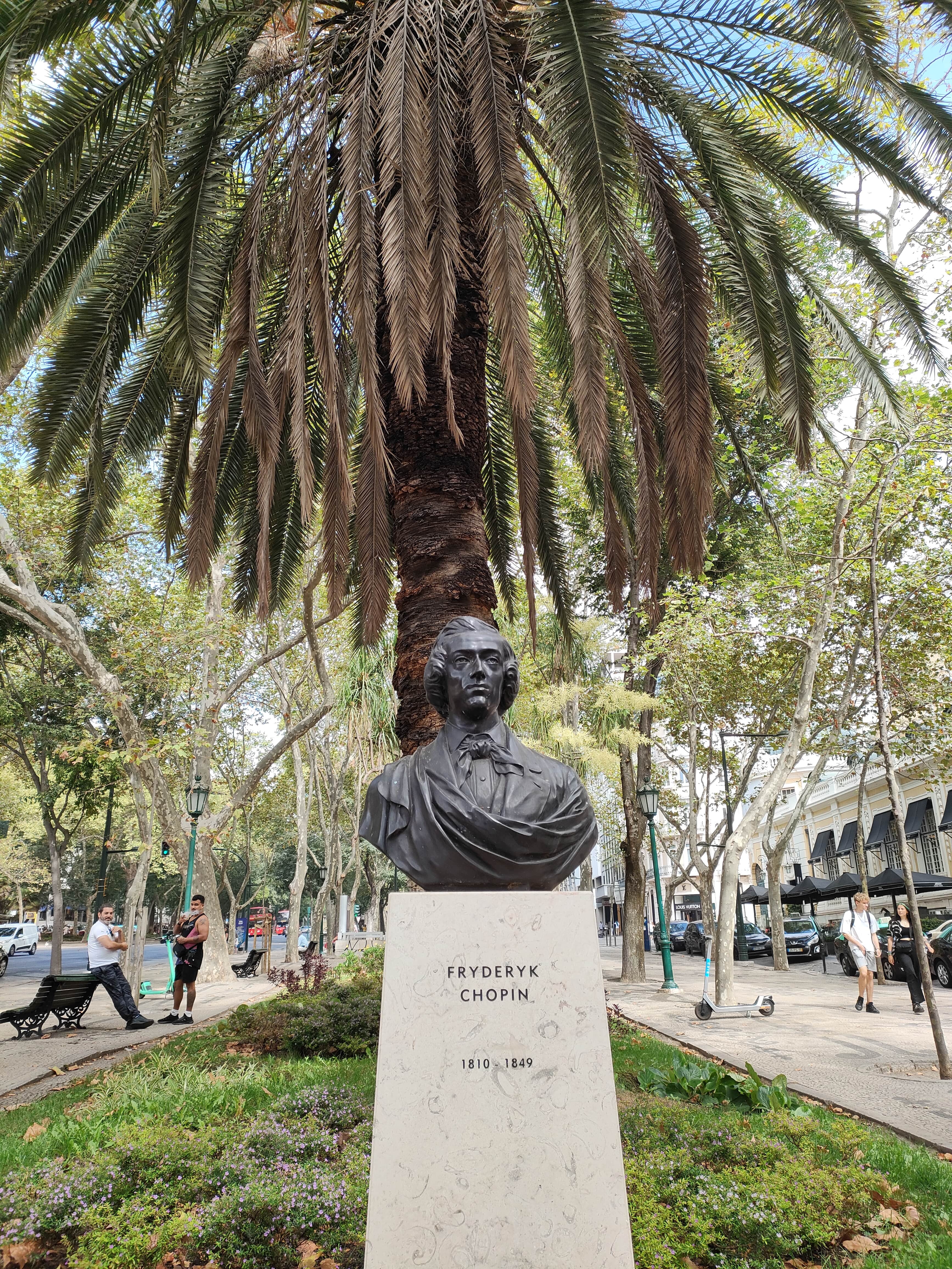 Fotografia przedstawiająca Bust of Frédéric Chopin in Lisbon