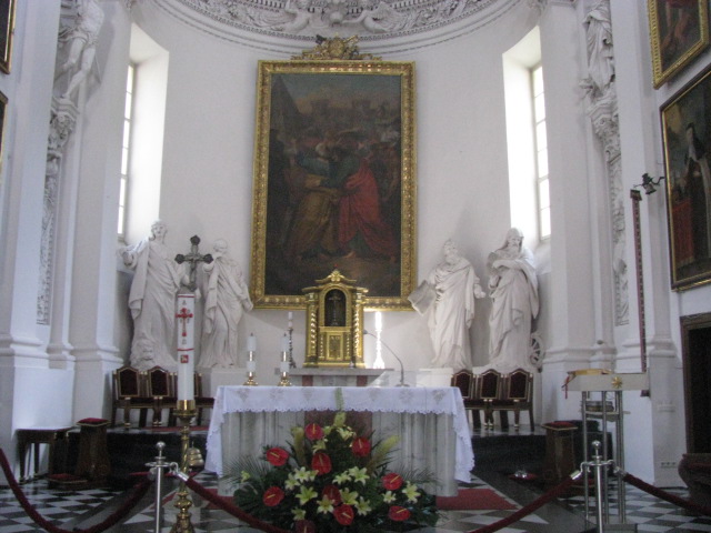 Fotografia przedstawiająca Obraz Franciszka Smuglewicza w kościele na Antokolu w Wilnie
