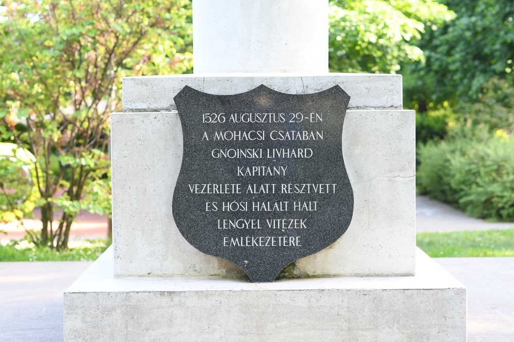 Fotografia przedstawiająca Monument to the Polish Heroes of the Battle of Mohács from 1526