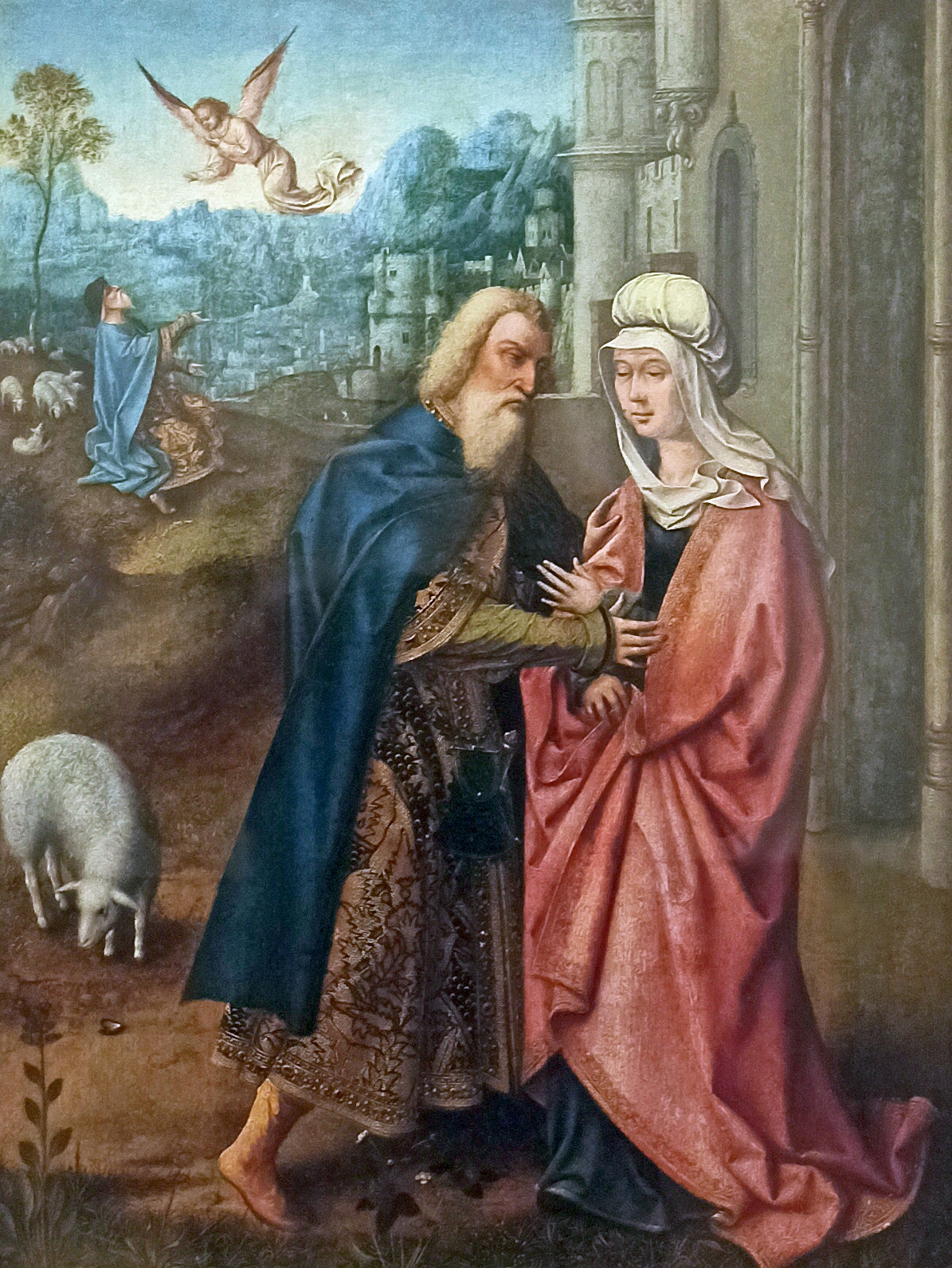 Fotografia przedstawiająca Portrait of Henrique Alemão and Anes de Sá as St Joachim and St Anne in the Funchal Museum