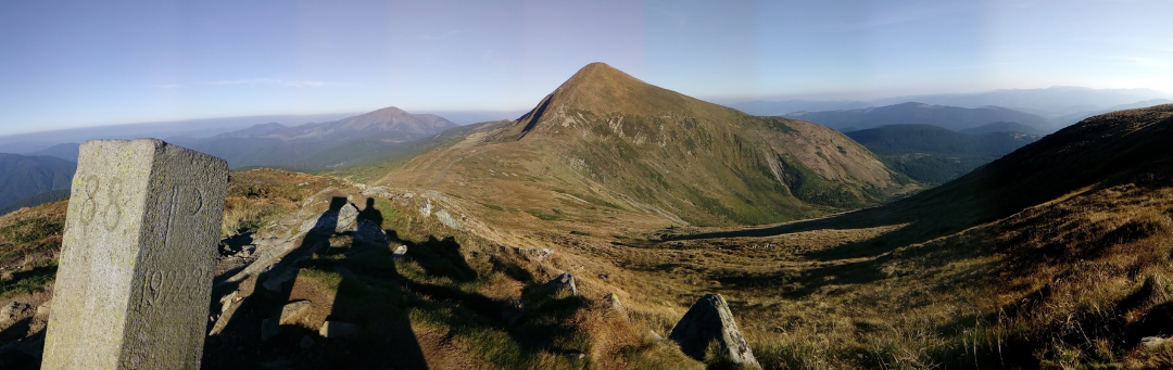 Photo showing Historical border posts between Poland and Czechoslovakia in the Czarnohora Mountains