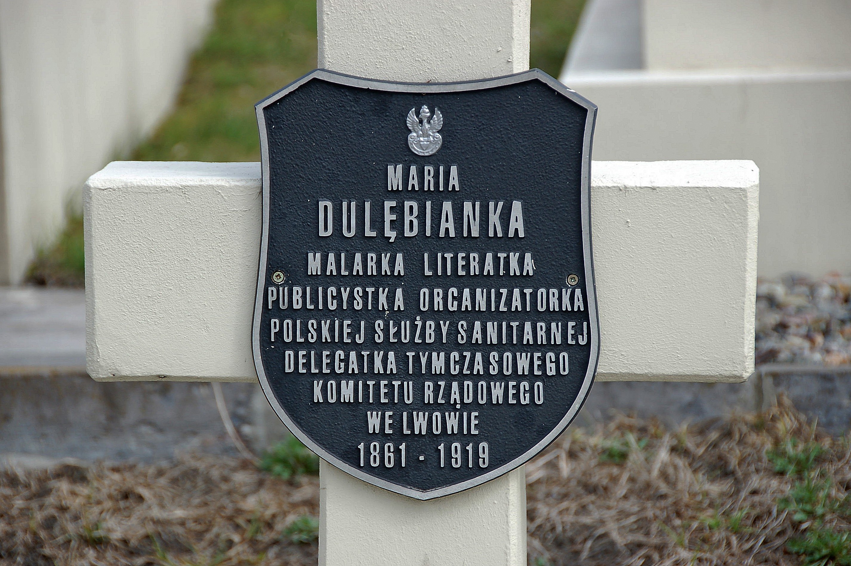 Fotografia przedstawiająca Tombstone of Maria Dulębianka in the Cemetery of Lviv Eaglets in Lviv