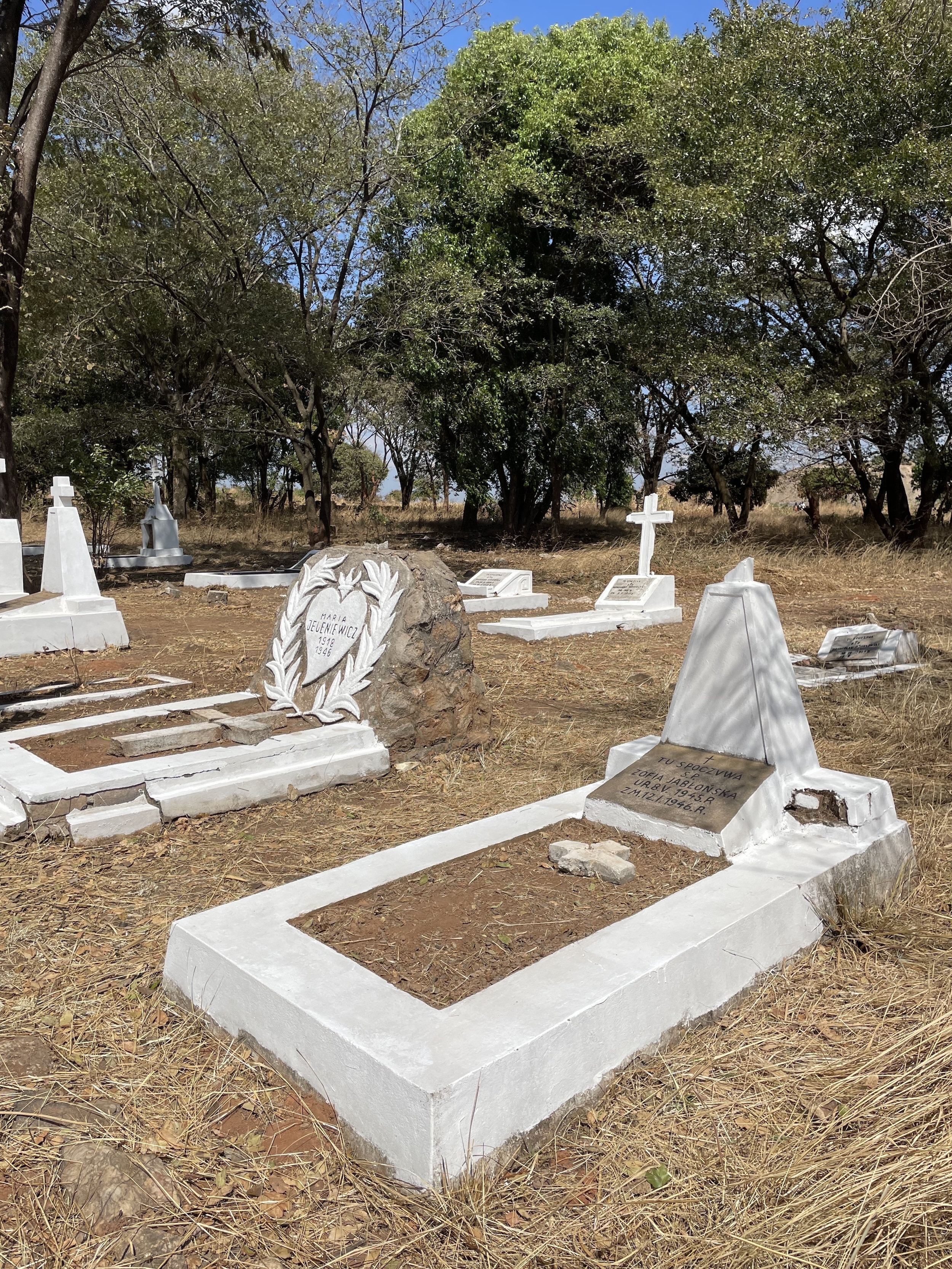 Fotografia przedstawiająca Polish cemetery in Bwana M\'Kubwa (Zambia)