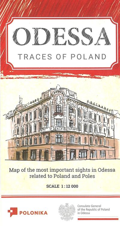 Photo showing \"Odessa - Polish traces\" (map PL, ENG, UA) - publication of the Polonika Institute