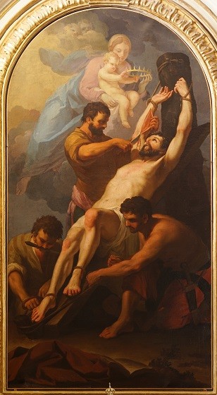 Photo montrant \'Martyrdom of St Bartholomew\' - painting by Tadeusz Kuntze in Verola