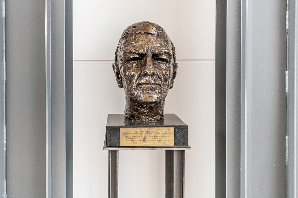 Fotografia przedstawiająca Bust of Karol Szymanowski, Zofia Wolska at the Music Conservatory