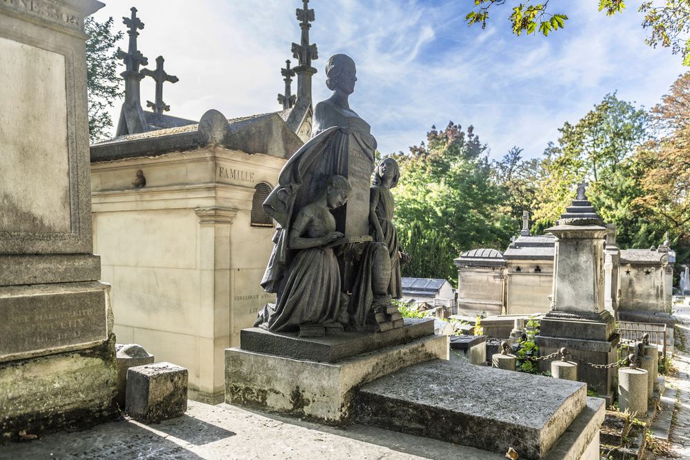 Photo montrant Tombstone of Klementyna Hoffmanowa, née Tańska, in the Père-Lachaise cemetery in Paris