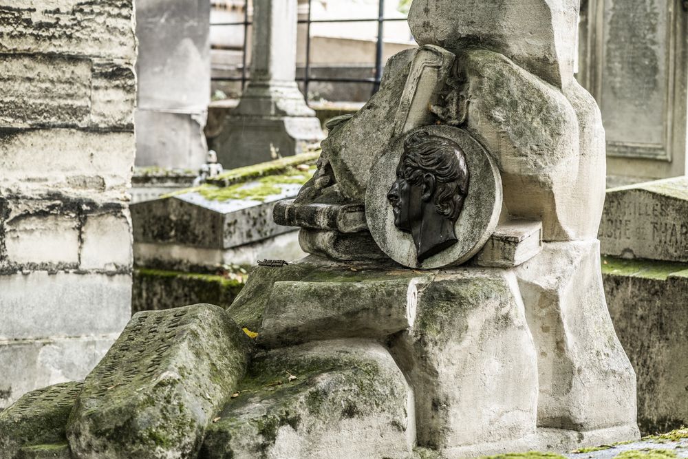 Fotografia przedstawiająca Nagrobek Juliusza Słowackiego na cmentarzu Montmartre w Paryżu