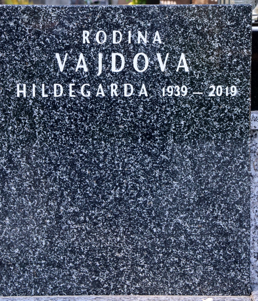 Fotografia przedstawiająca Tombstone of the Grabcova, Vajdová and Kolářová families