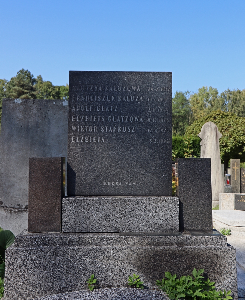 Fotografia przedstawiająca Tombstone of the Kaluza, Glatz and Stankusz families