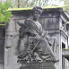 Fotografia przedstawiająca Tombstone of Théophile Gautier with sculpture of Cyprian Godebski in Montmartre cemetery, Paris