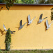 Fotografia przedstawiająca Bas-relief \"Flying swans\" by Maciej Piotrowski in Winterthur