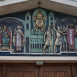 Fotografia przedstawiająca Tympanum with scene of the \'Martyrdom of St Thomas Becket\' at Rainham