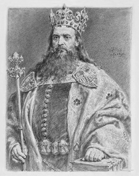 Kazimierz III le Grand (extrait du cycle Poczet królów i książąt polskich de Jan Matejko)