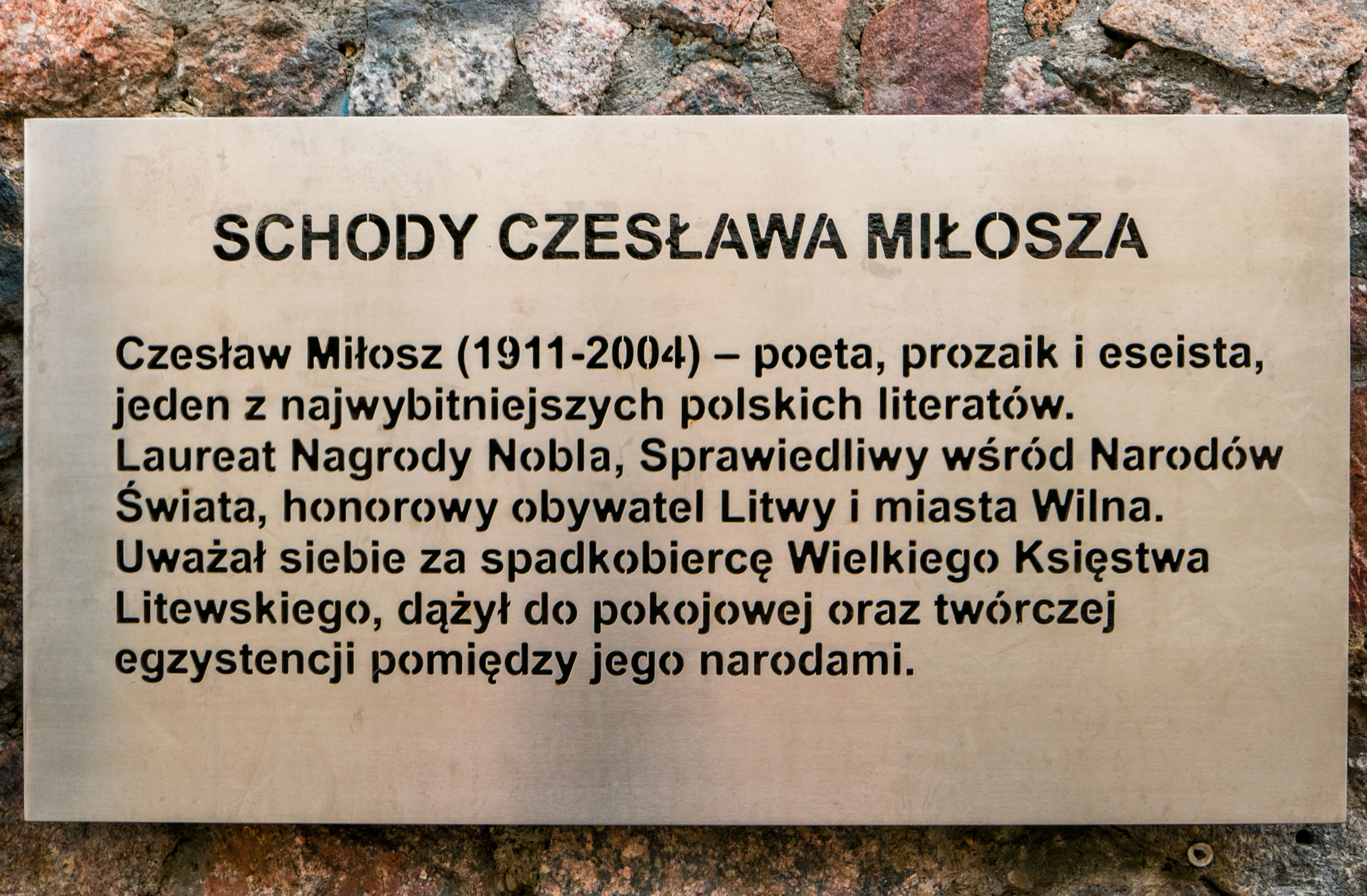 Photo showing \"The Last Citizen of the Grand Duchy\" - not only Lithuanian traces of Czeslaw Milosz