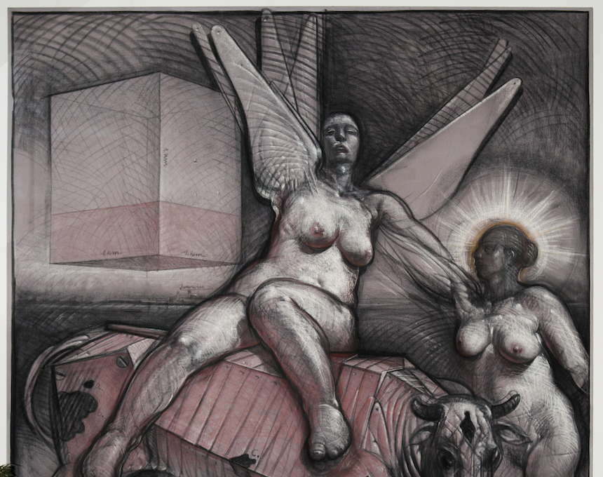 Photo montrant Picture \"Divina Polonia\" by Franciszek Starowieyski in Brussels